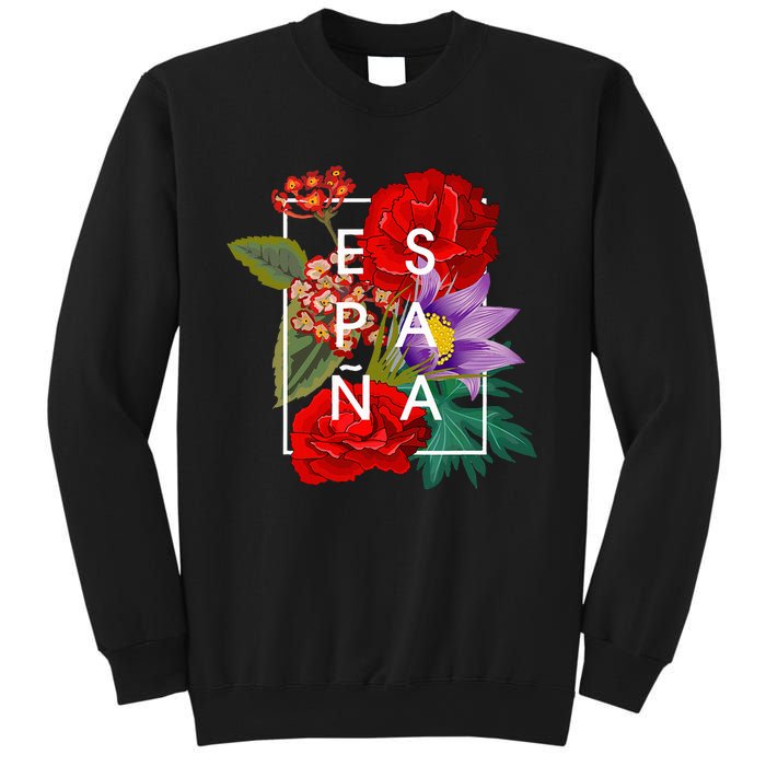 Flowers Of EspañA Spain Word Art Spanish Pride Sweatshirt