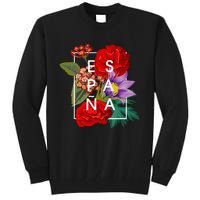 Flowers Of EspañA Spain Word Art Spanish Pride Tall Sweatshirt