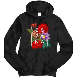 Flowers Of EspañA Spain Word Art Spanish Pride Tie Dye Hoodie