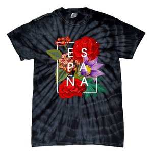 Flowers Of EspañA Spain Word Art Spanish Pride Tie-Dye T-Shirt