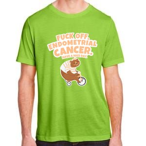 Fuck Off Endometrial Cancer Bear Gift Adult ChromaSoft Performance T-Shirt