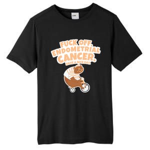 Fuck Off Endometrial Cancer Bear Gift Tall Fusion ChromaSoft Performance T-Shirt