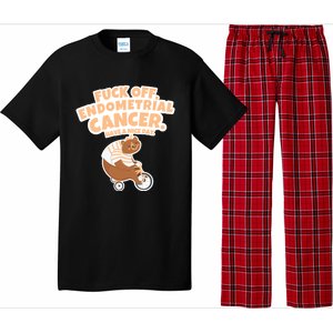 Fuck Off Endometrial Cancer Bear Gift Pajama Set