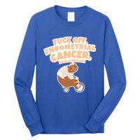 Fuck Off Endometrial Cancer Bear Gift Long Sleeve Shirt