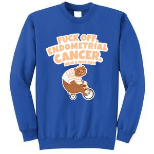 Fuck Off Endometrial Cancer Bear Gift Sweatshirt