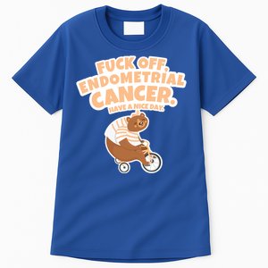 Fuck Off Endometrial Cancer Bear Gift Tall T-Shirt