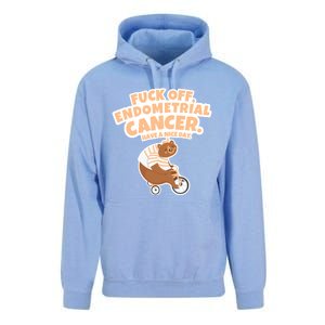 Fuck Off Endometrial Cancer Bear Gift Unisex Surf Hoodie