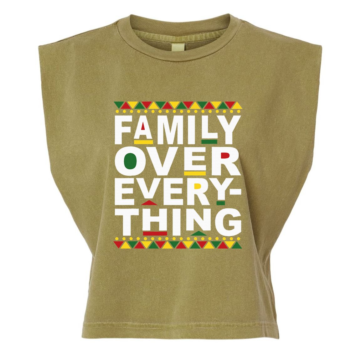 Family Over Everything Matching Reunion Family Picture Garment-Dyed Women's Muscle Tee