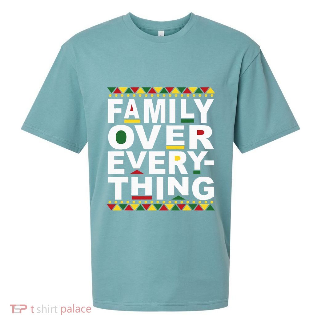 Family Over Everything Matching Reunion Family Picture Sueded Cloud Jersey T-Shirt