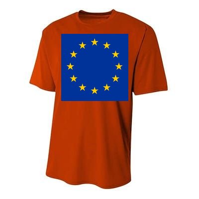 Flag Of Europe Performance Sprint T-Shirt