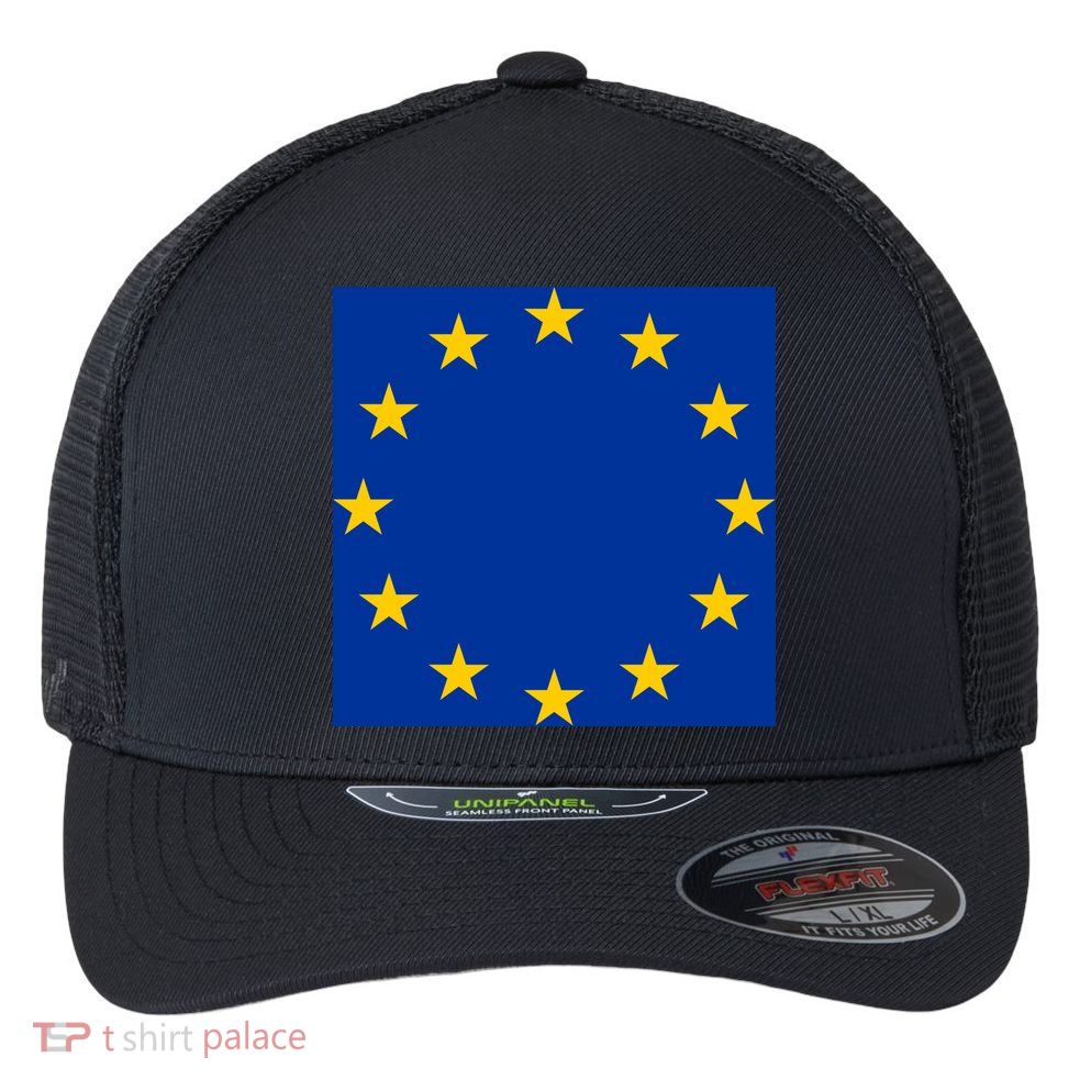 Flag Of Europe Flexfit Unipanel Trucker Cap