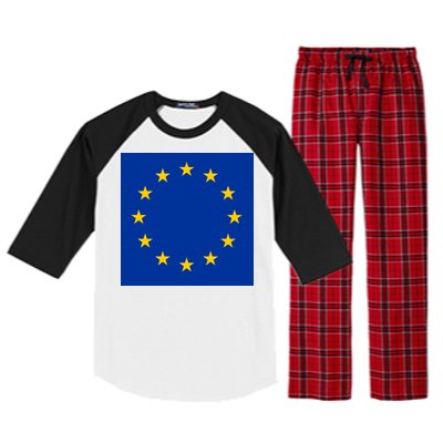 Flag Of Europe Raglan Sleeve Pajama Set