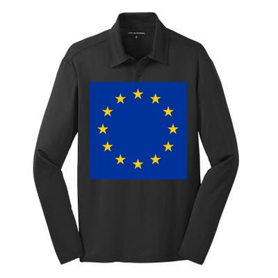 Flag Of Europe Silk Touch Performance Long Sleeve Polo