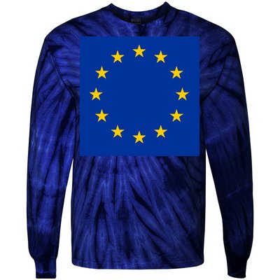 Flag Of Europe Tie-Dye Long Sleeve Shirt