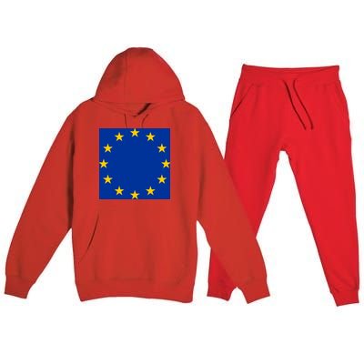 Flag Of Europe Premium Hooded Sweatsuit Set