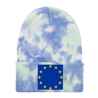 Flag Of Europe Tie Dye 12in Knit Beanie