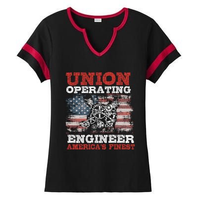 Funny Operating Engineers Gift Ladies Halftime Notch Neck Tee