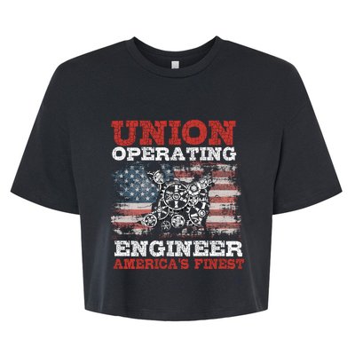 Funny Operating Engineers Gift Bella+Canvas Jersey Crop Tee