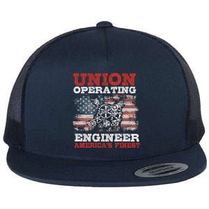 Funny Operating Engineers Gift Flat Bill Trucker Hat