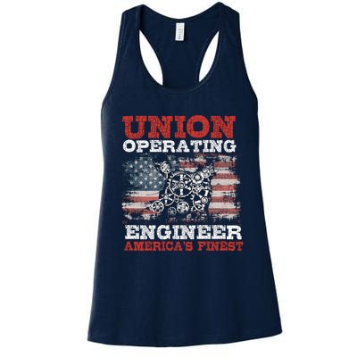 Funny Operating Engineers Gift Women's Racerback Tank