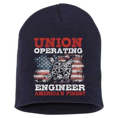 Funny Operating Engineers Gift Short Acrylic Beanie