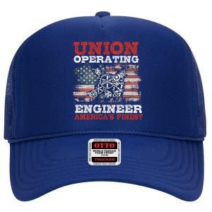 Funny Operating Engineers Gift High Crown Mesh Back Trucker Hat