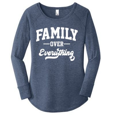 Family Over Everything Cool Gift Women's Perfect Tri Tunic Long Sleeve Shirt