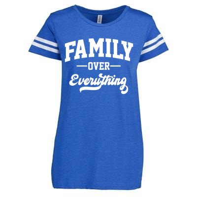 Family Over Everything Cool Gift Enza Ladies Jersey Football T-Shirt