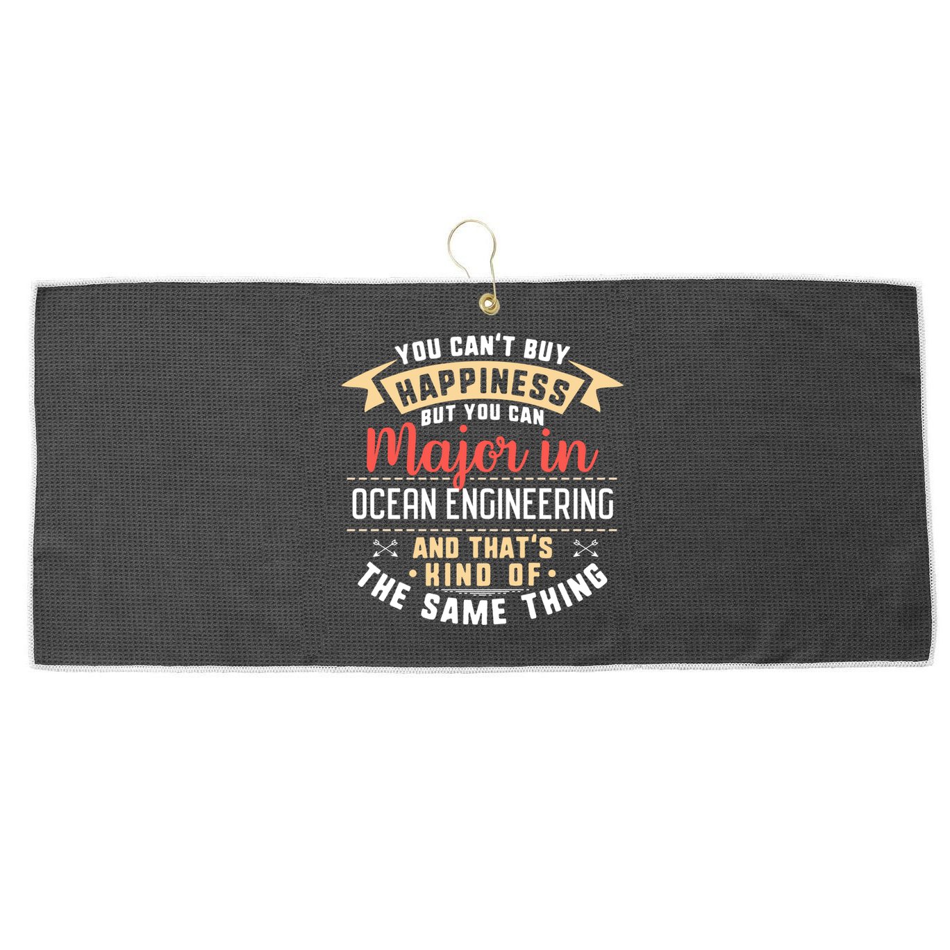 Funny Ocean Engineering Major Studengift Graduation Gift Large Microfiber Waffle Golf Towel