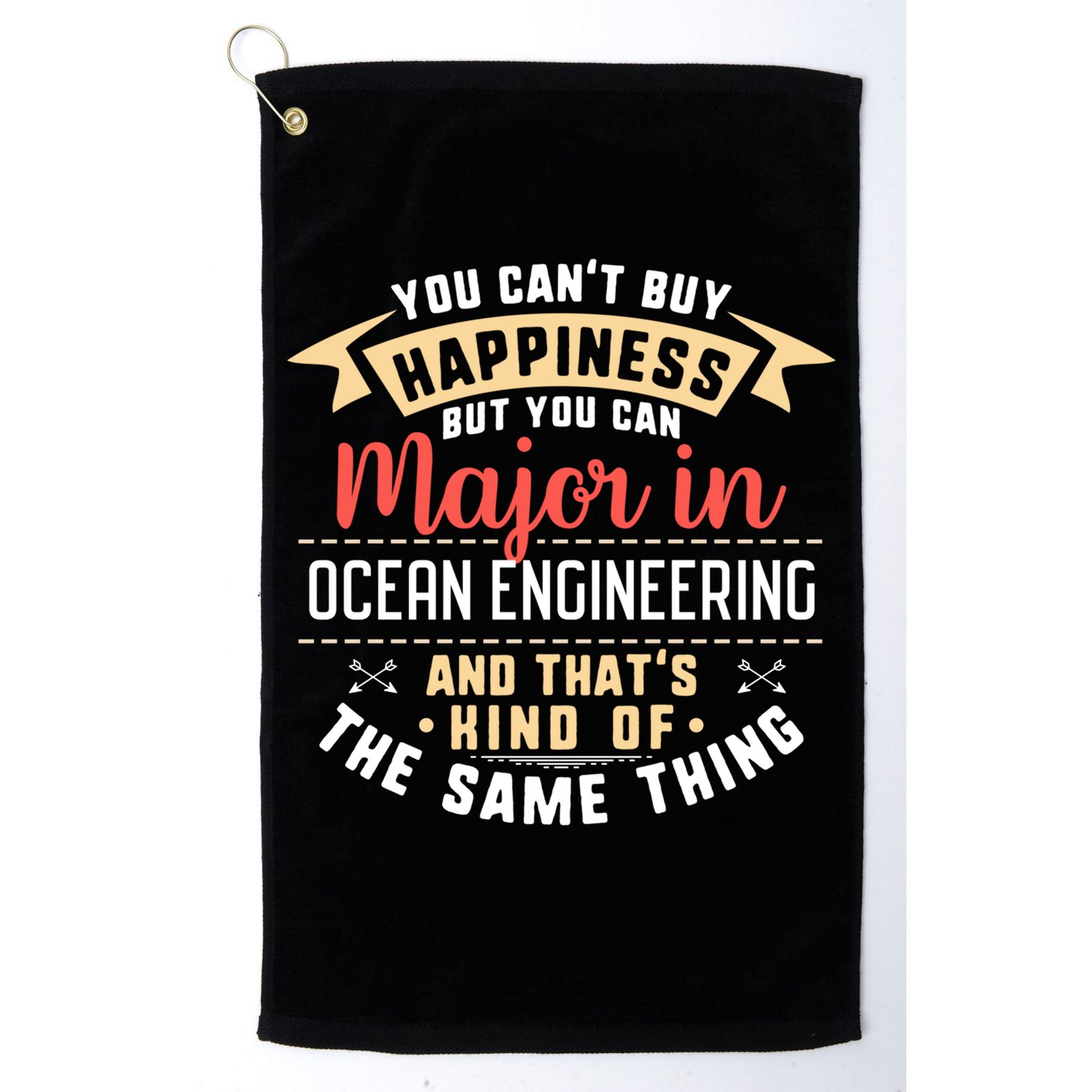 Funny Ocean Engineering Major Studengift Graduation Gift Golf Towel