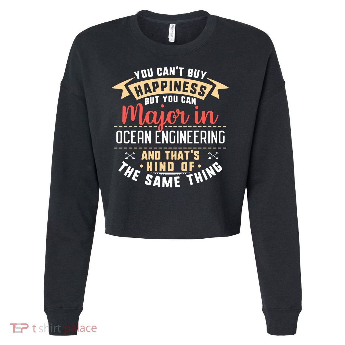 Funny Ocean Engineering Major Studengift Graduation Gift Cropped Pullover Crew