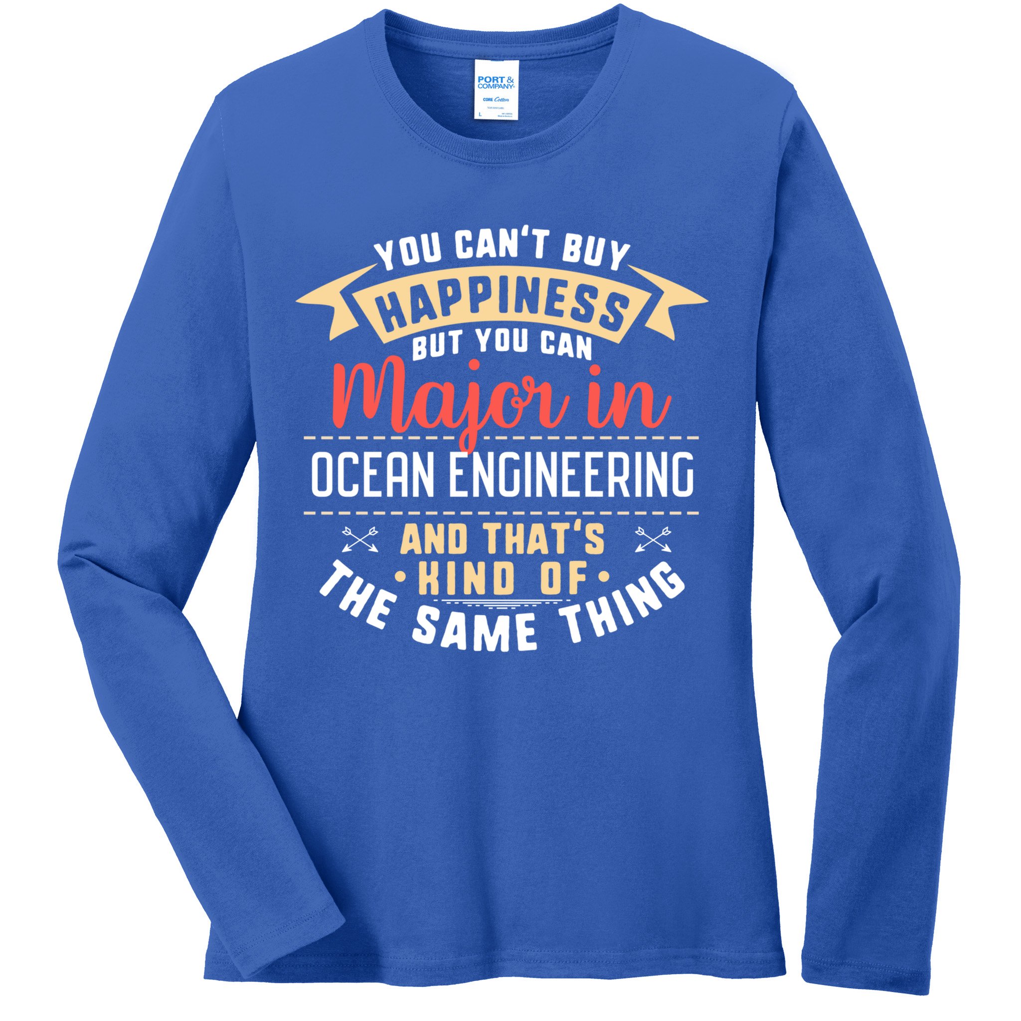Funny Ocean Engineering Major Studengift Graduation Gift Ladies Long Sleeve Shirt