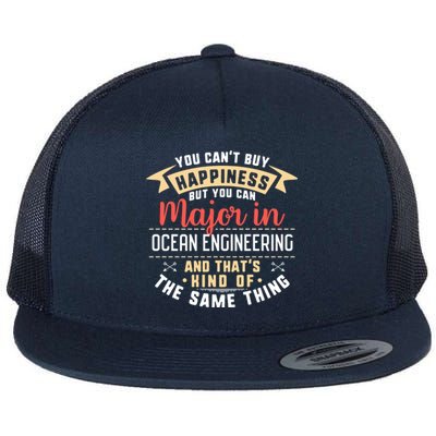 Funny Ocean Engineering Major Studengift Graduation Gift Flat Bill Trucker Hat