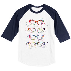 Funny Optometry Eyeglasses Optometrist Optician Doctor Gift Baseball Sleeve Shirt