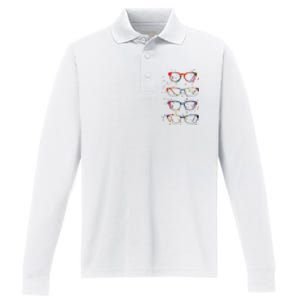 Funny Optometry Eyeglasses Optometrist Optician Doctor Gift Performance Long Sleeve Polo