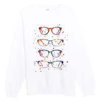 Funny Optometry Eyeglasses Optometrist Optician Doctor Gift Premium Crewneck Sweatshirt