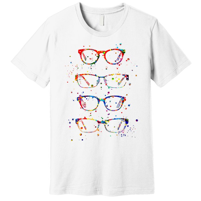 Funny Optometry Eyeglasses Optometrist Optician Doctor Gift Premium T-Shirt