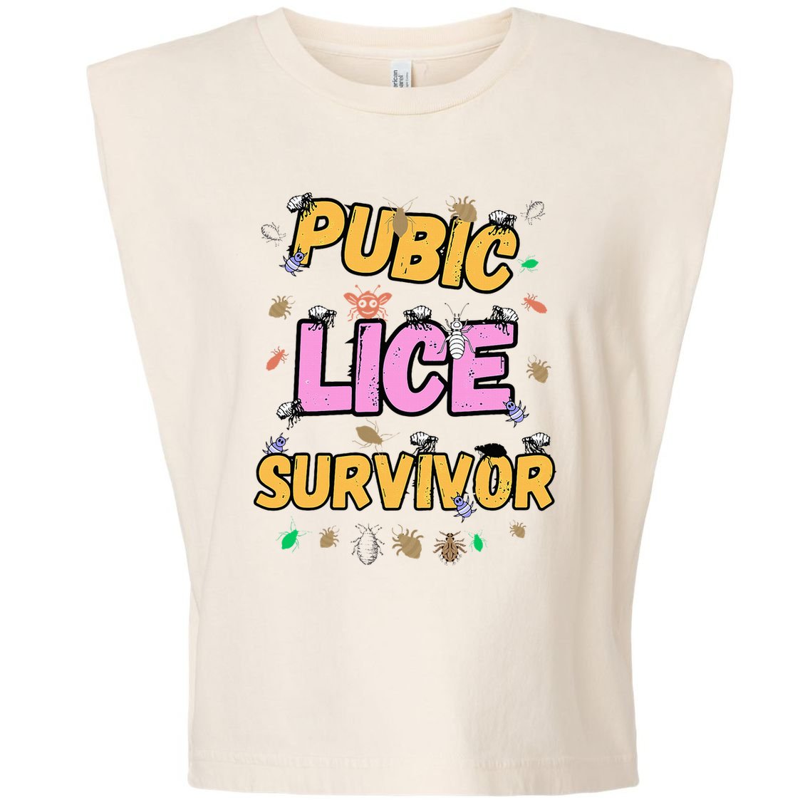 Funny Offensive Embarrassing Inappropriate Garment-Dyed Women's Muscle Tee