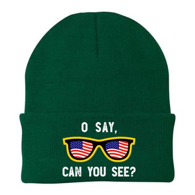 Funny Optician Eye Doctor 4th July Pun Fourth July Knit Cap Winter Beanie