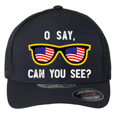 Funny Optician Eye Doctor 4th July Pun Fourth July Flexfit Unipanel Trucker Cap