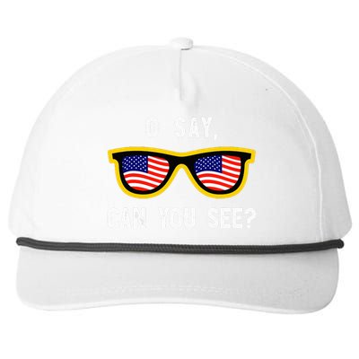 Funny Optician Eye Doctor 4th July Pun Fourth July Snapback Five-Panel Rope Hat