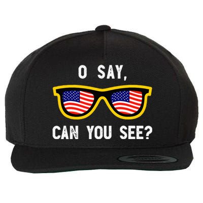 Funny Optician Eye Doctor 4th July Pun Fourth July Wool Snapback Cap