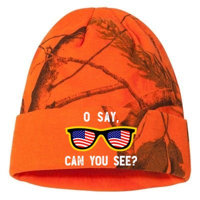 Funny Optician Eye Doctor 4th July Pun Fourth July Kati Licensed 12" Camo Beanie