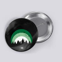 Forest Of Evergreen Tree Silhouette Distressed Trees Lover Button