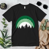 Forest Of Evergreen Tree Silhouette Distressed Trees Lover Premium T-Shirt