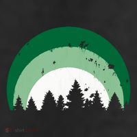 Forest Of Evergreen Tree Silhouette Distressed Trees Lover 25L Jumbo Tote