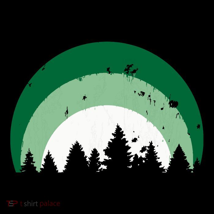 Forest Of Evergreen Tree Silhouette Distressed Trees Lover Baby Bodysuit