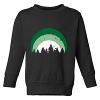 Forest Of Evergreen Tree Silhouette Distressed Trees Lover Toddler Sweatshirt