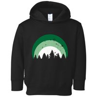 Forest Of Evergreen Tree Silhouette Distressed Trees Lover Toddler Hoodie