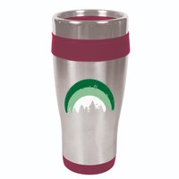 Forest Of Evergreen Tree Silhouette Distressed Trees Lover 16oz Travel Tumbler